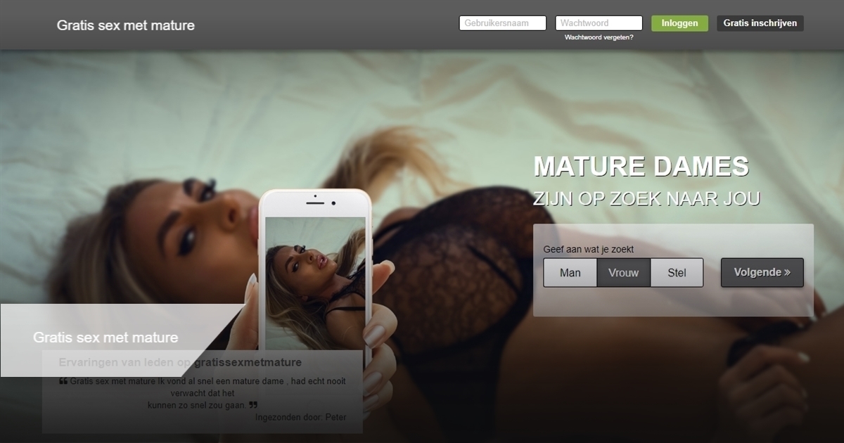gratissexmetmature is een neppe erotische chatsite met profielen van rijpere mensen en opzoek naar erotische gesprekken met ouderen